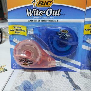 BIC Wite-Out EZ Correct Correction Tape 2 pack - Total 3 packs - 6 Total PCS